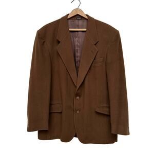 Vintage Christian Aujard Paris-New York Brown Blazer – Cashmere Blend 44 R